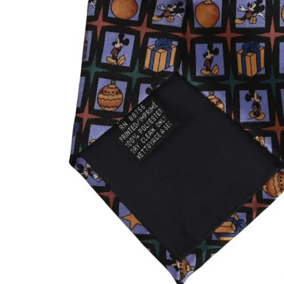 Vintage Disney Unlimited  Mickey Mouse Christmas Neck Tie Holiday - Picture 7 of 8